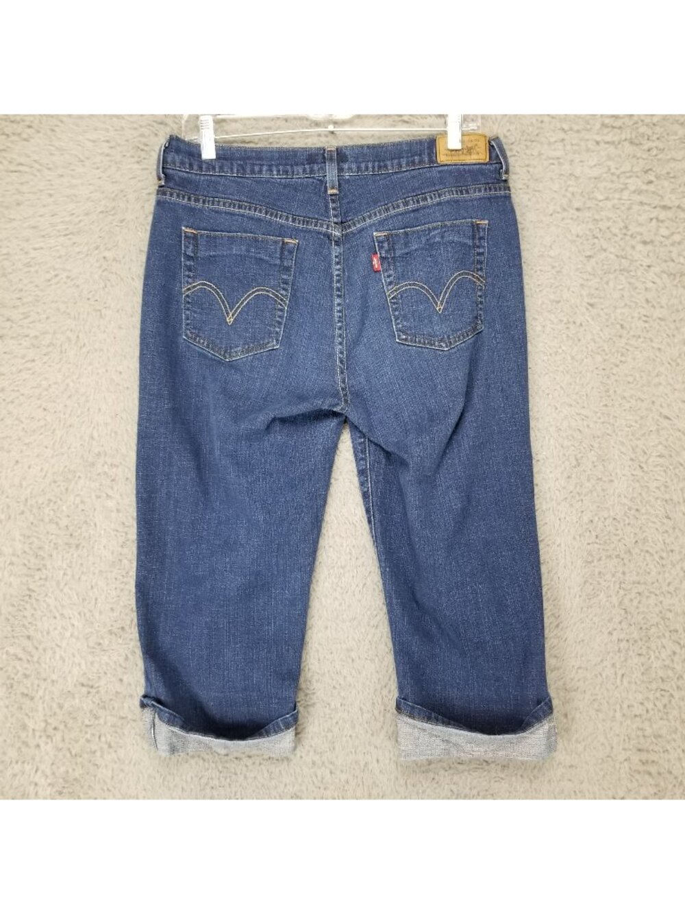 Levis Jeans Womens 10 Blue 515 Stretch Denim Regular Fit Cropped Capri